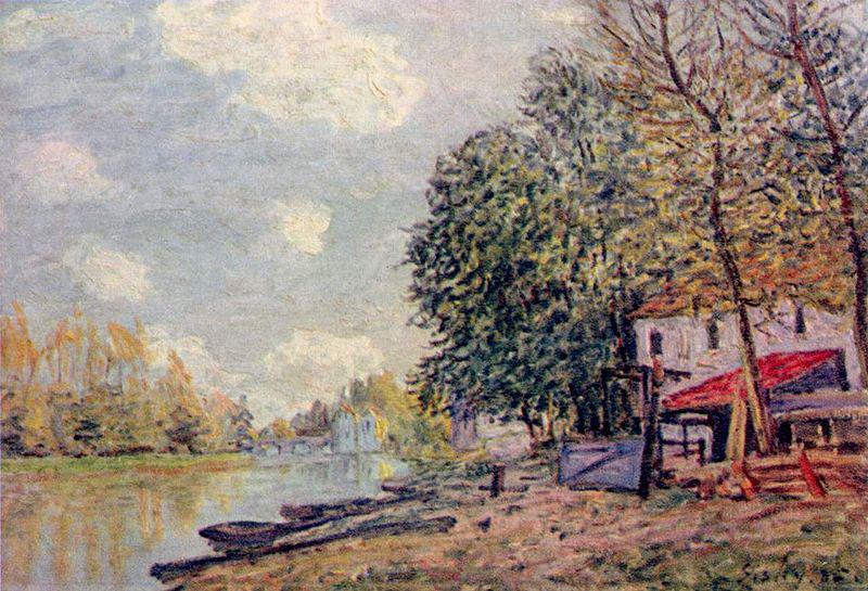 Der Loing in Moret, Alfred Sisley